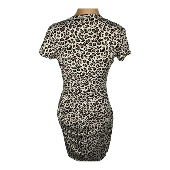 La Miel Whistling Dixie Mini Leopard Print Dress - Size Small New - Picture 3 of 7